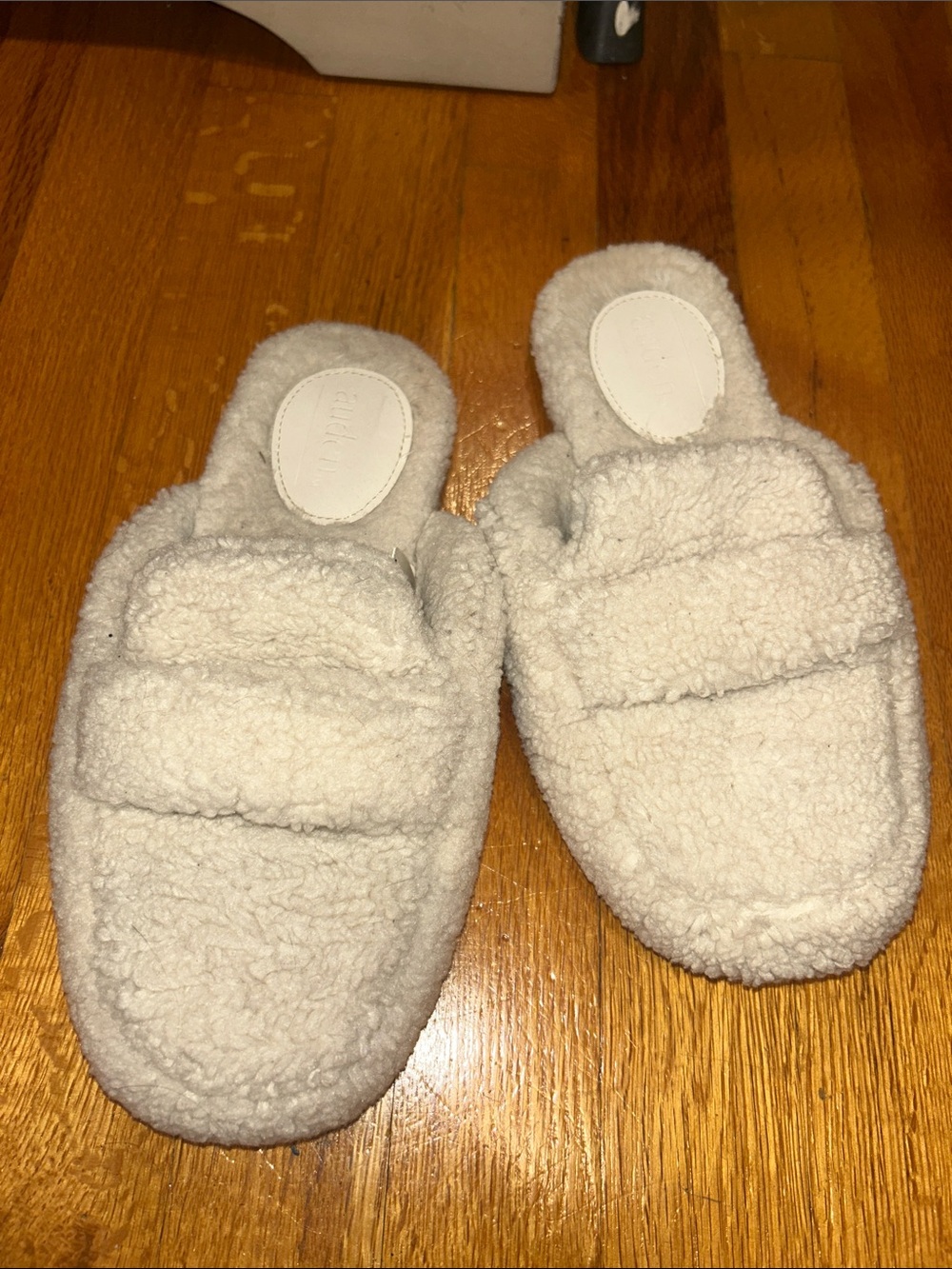 Auden Plush Slide Slippers - Off-White